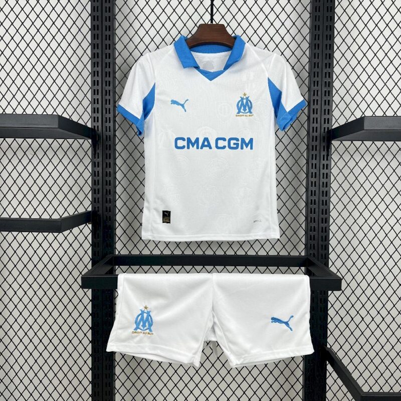 Olympique Marseille 2025/26 Home Kids Kit