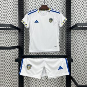 Leeds United F.C. 2025/26 Home Jersey Kids Kit