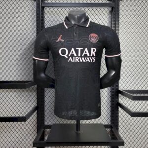 Paris Saint-Germain 2025/26 Black Polo Jersey Player Version