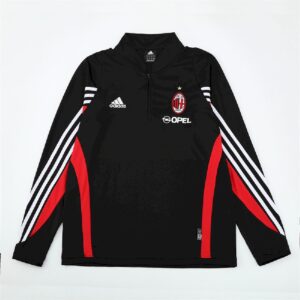 Unisex AC Milan 2003/04 1/4 Zip Sweatshirt Retro Style