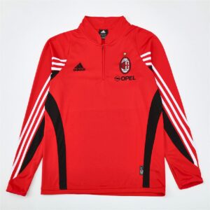Unisex AC Milan 2003/04 1/4 Zip Sweatshirt Retro Style