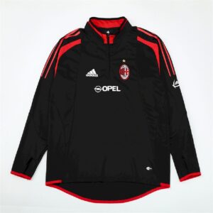 Unisex AC Milan 2004/05 1/4 Zip Sweatshirt Retro Style