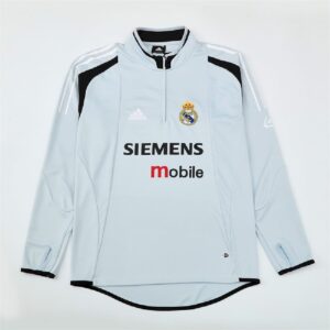 Unisex Real Madrid 2004/05 1/4 Zip Sweatshirt Retro Style