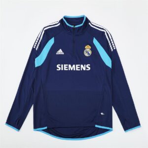 Unisex Real Madrid 2005/06 1/4 Zip Sweatshirt Retro Style