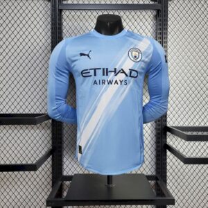 Manchester City 2025/26 Home Long Sleeve Jersey Player Version