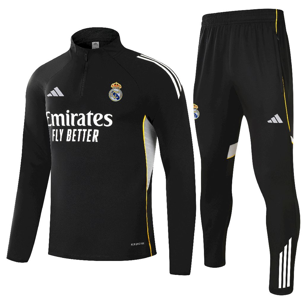 Unisex Real Madrid 2025/26 Half-Zip Adult Sweater+Pant 14001